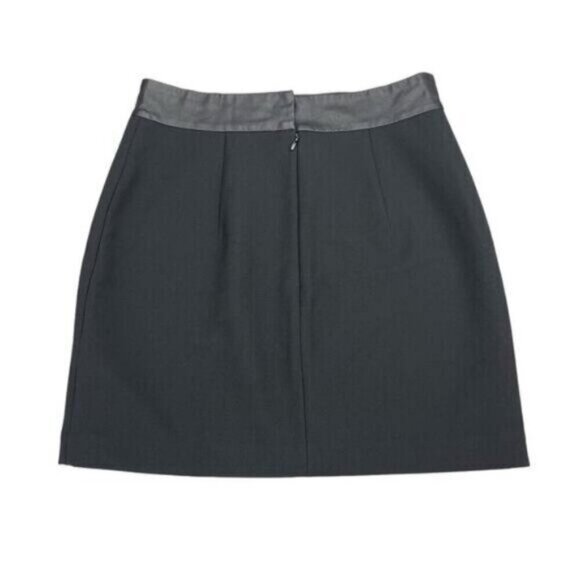 & Other Stories Womens Faux Leather Polyester Blend Black Mini Pencil Skirt 6 - Picture 4 of 4